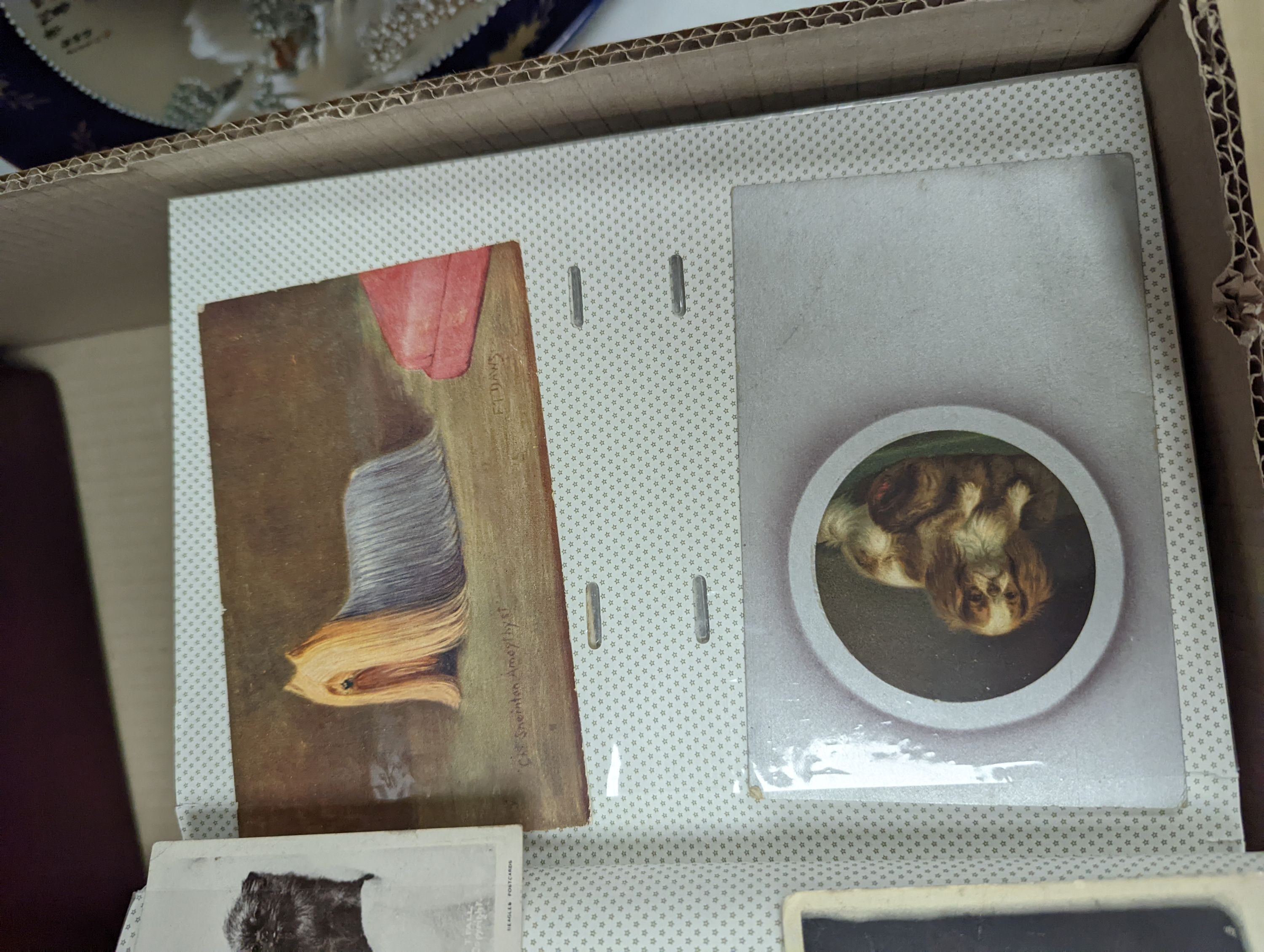 Four albums of postcards and a large collection of loose postcards, mainly British topographical, Victorian cabinet photographs, etc.